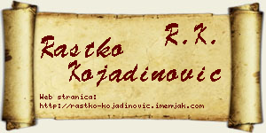 Rastko Kojadinović vizit kartica